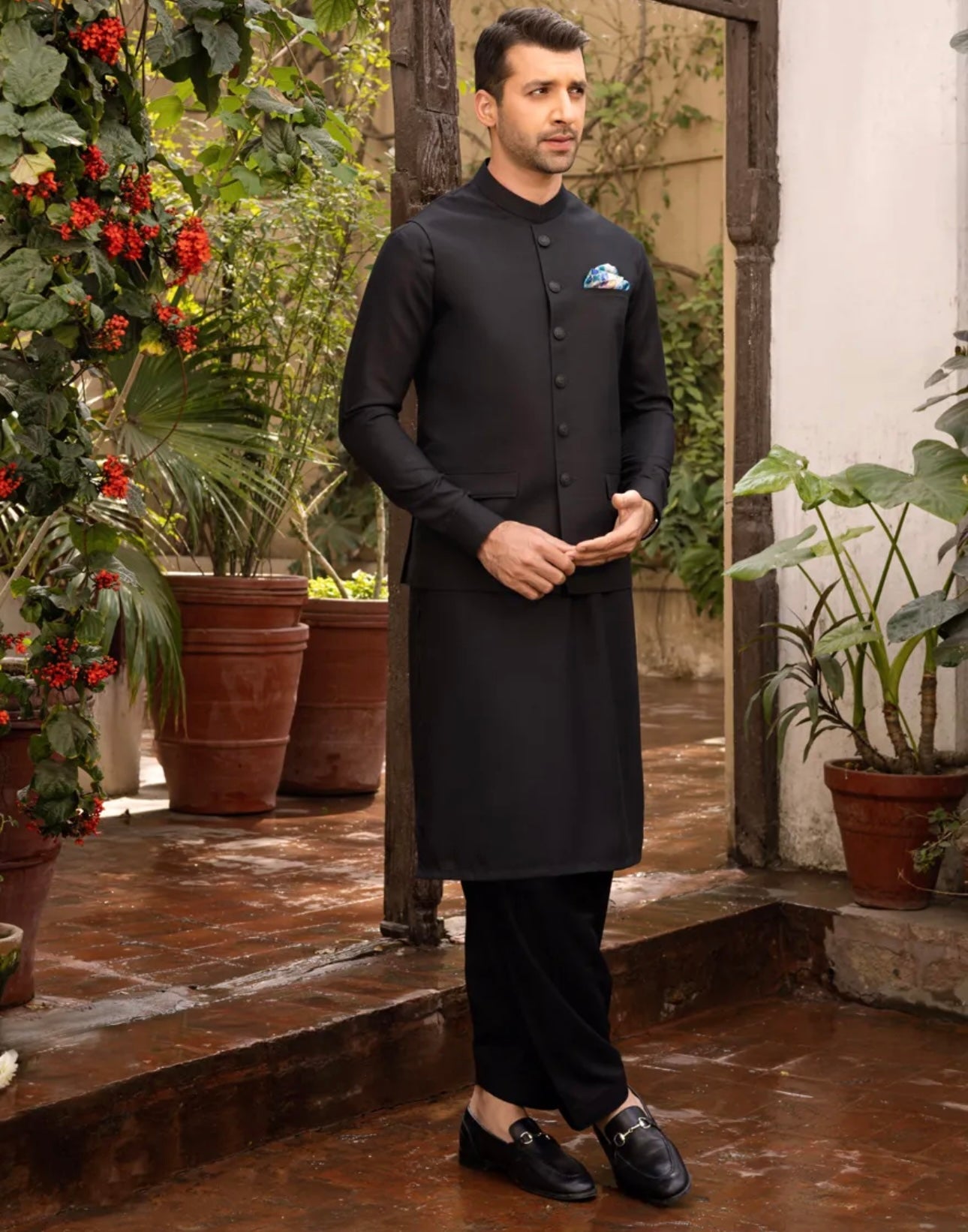 Black Blended Kameez Shalwar