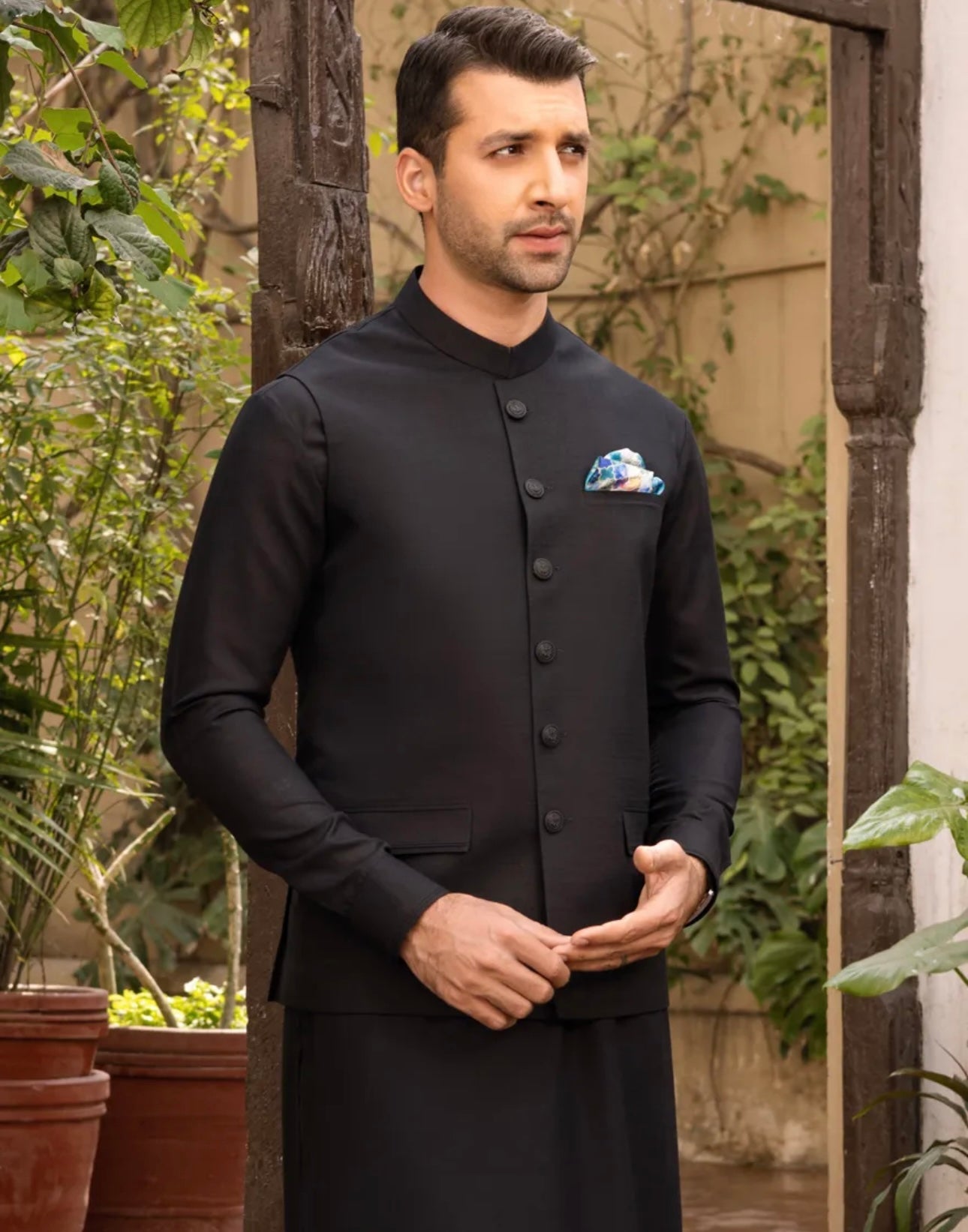 Black Blended Kameez Shalwar